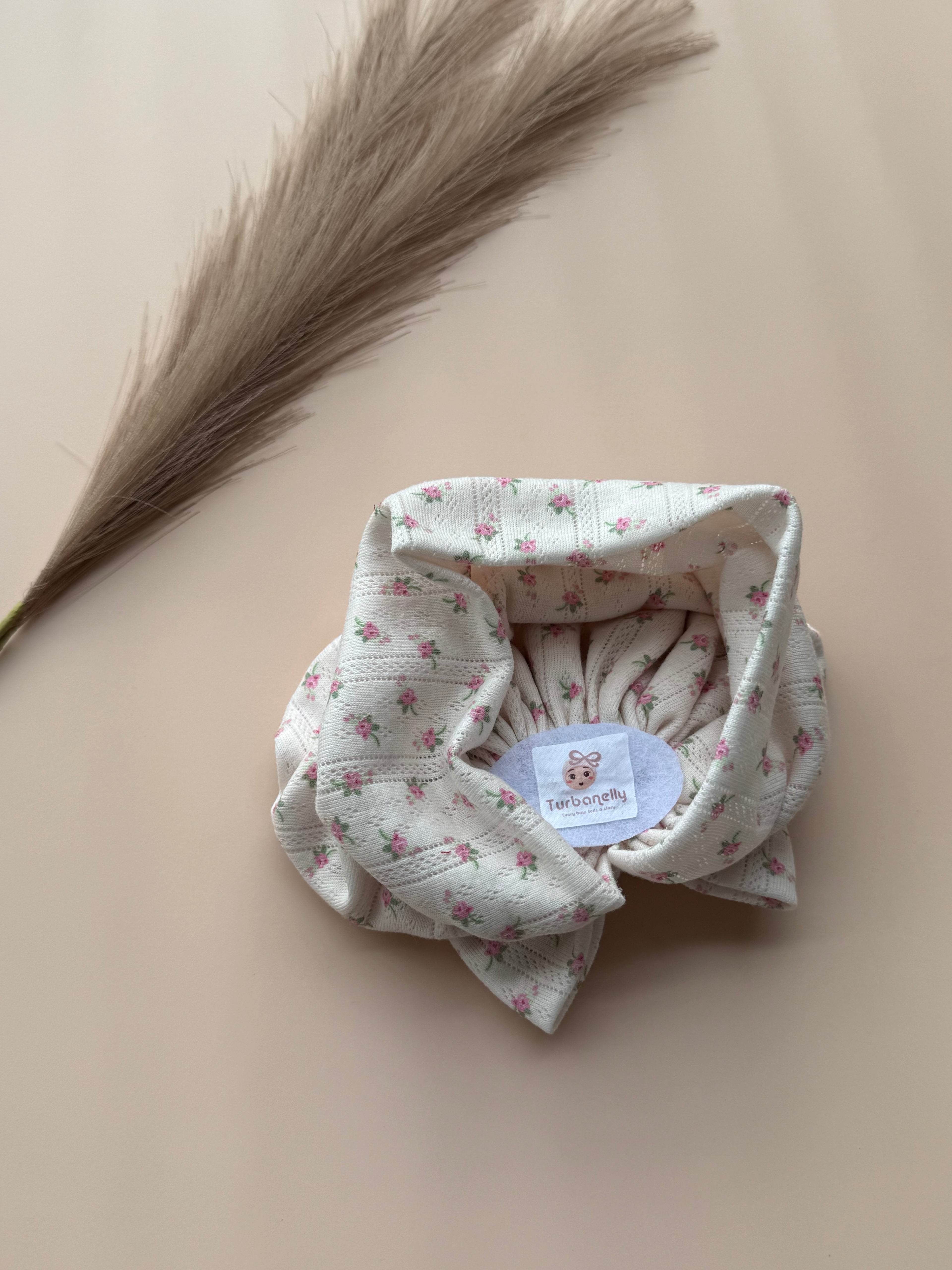 Floral Double Bow Baby Turban